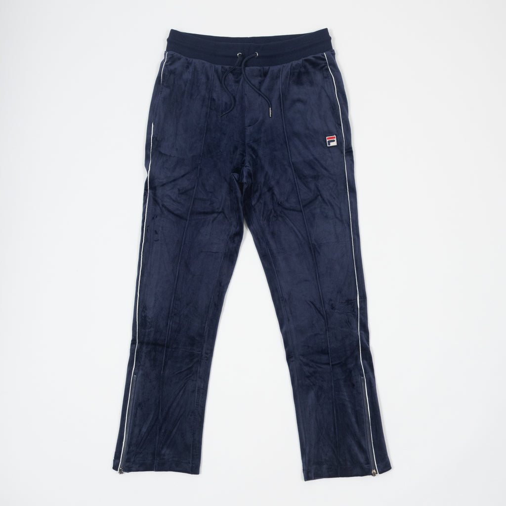 FILA Fio Velour Straight Leg Joggers in NAVY