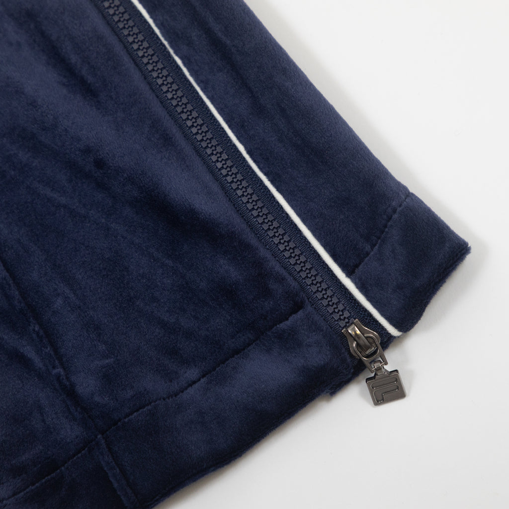 FILA Fio Velour Straight Leg Joggers in NAVY
