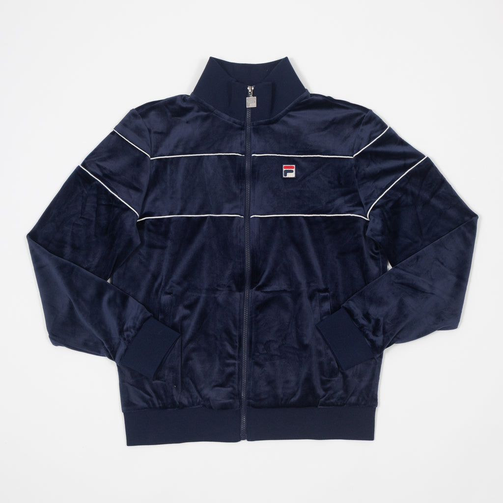 FILA Vittorio Velour Track Top in NAVY
