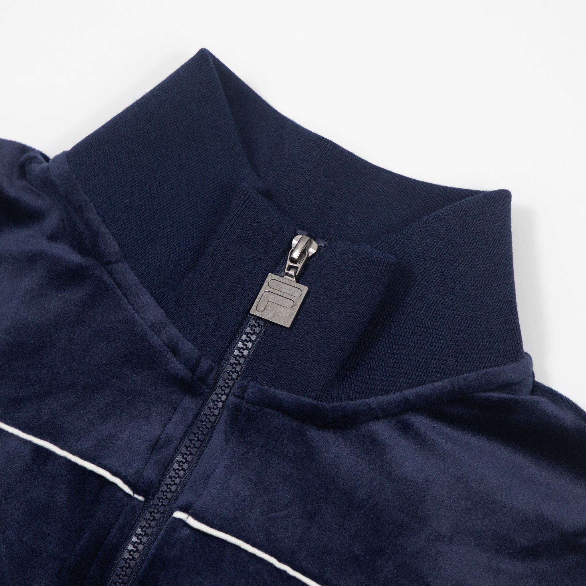 FILA Vittorio Velour Track Top in NAVY