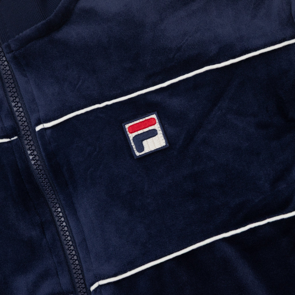 FILA Vittorio Velour Track Top in NAVY