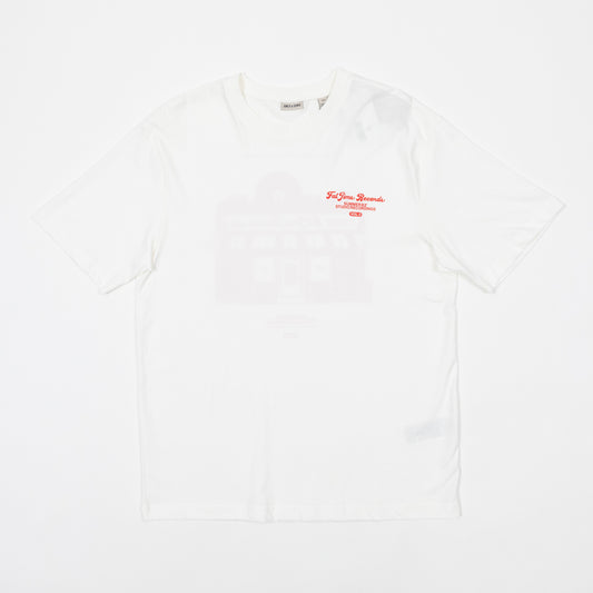 ONLY & SONS Fat Jims Records T-Shirt in WHITE