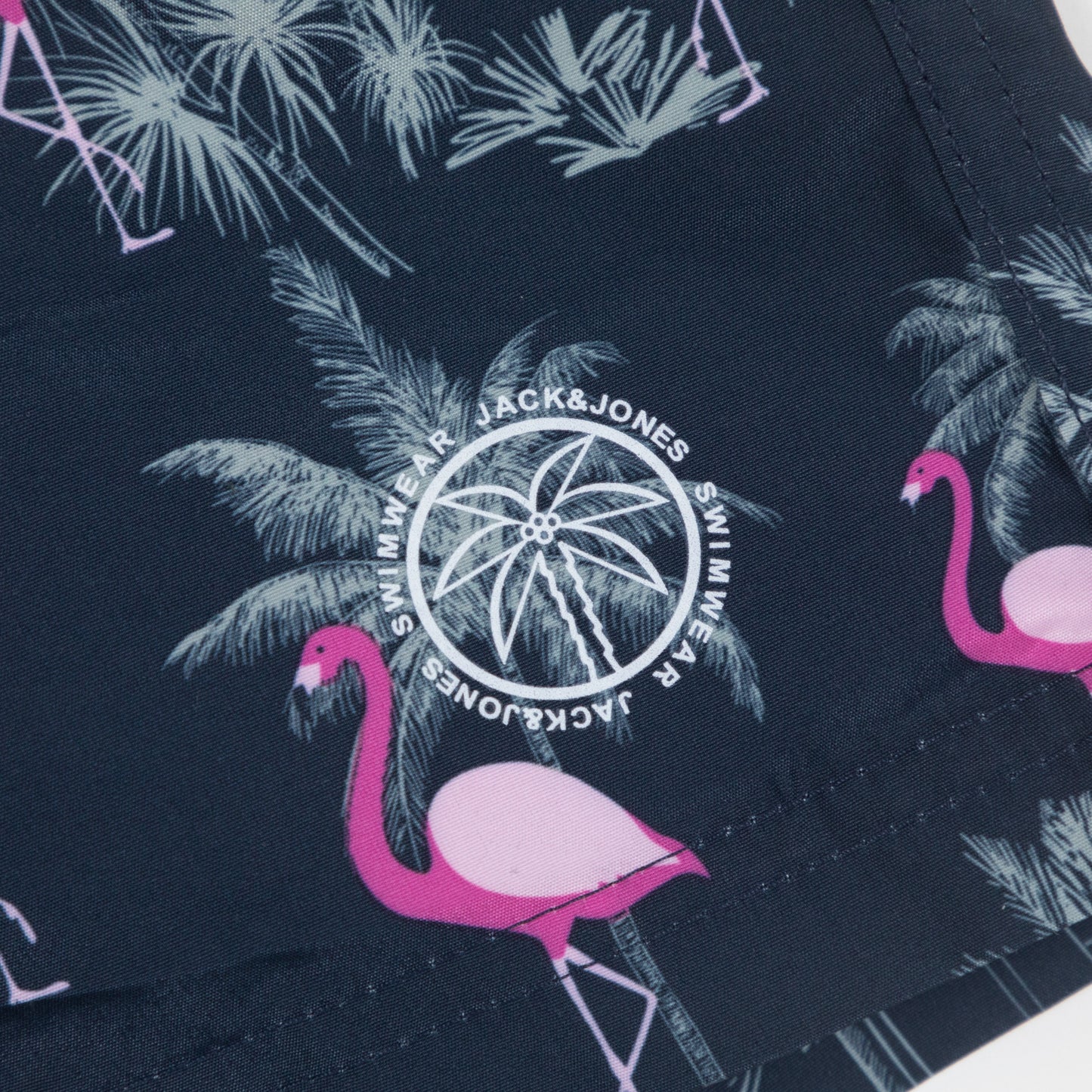 JACK & JONES Fiji Flamingo Swim Shorts in NAVY