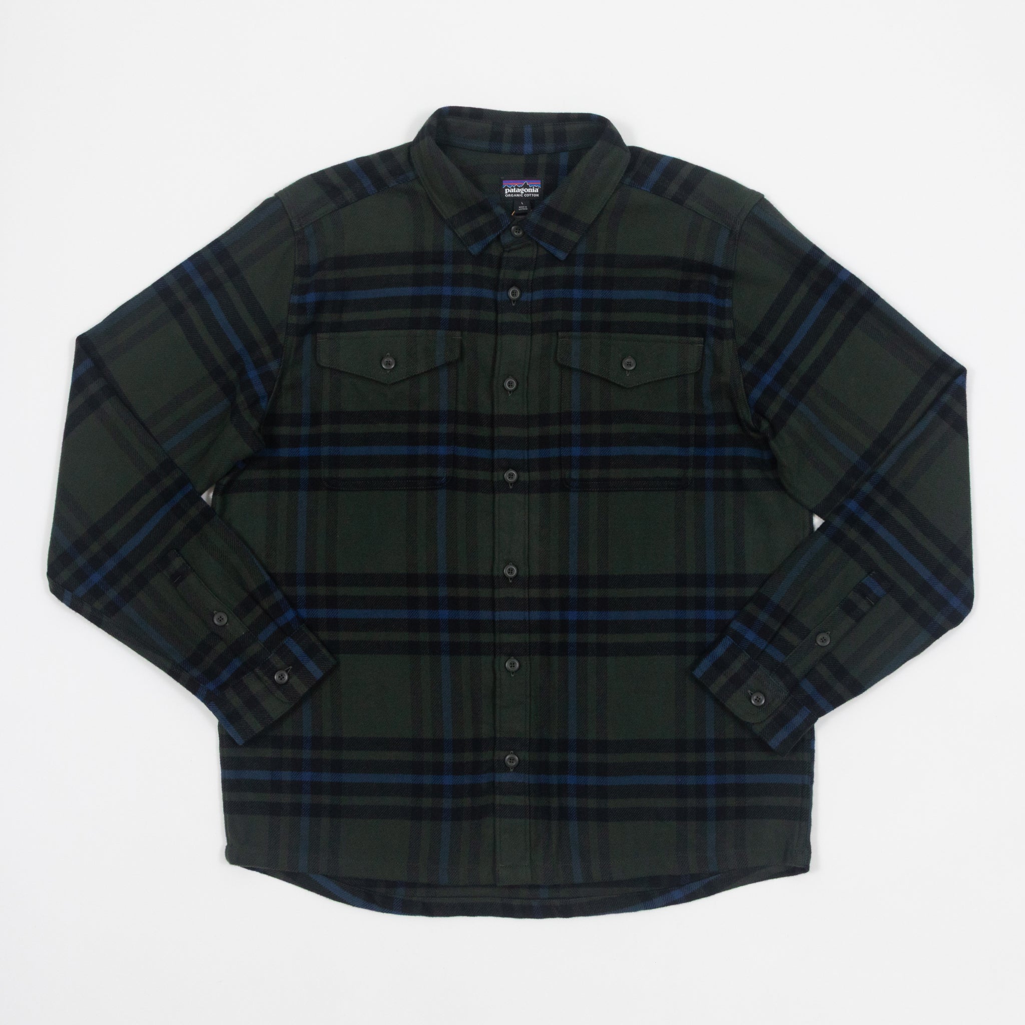 PATAGONIA Fjord Flannel Shirt in OLD GROWTH GREEN