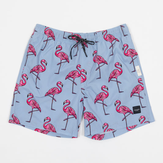 JACK & JONES Flamingo Swim Shorts in BLUE