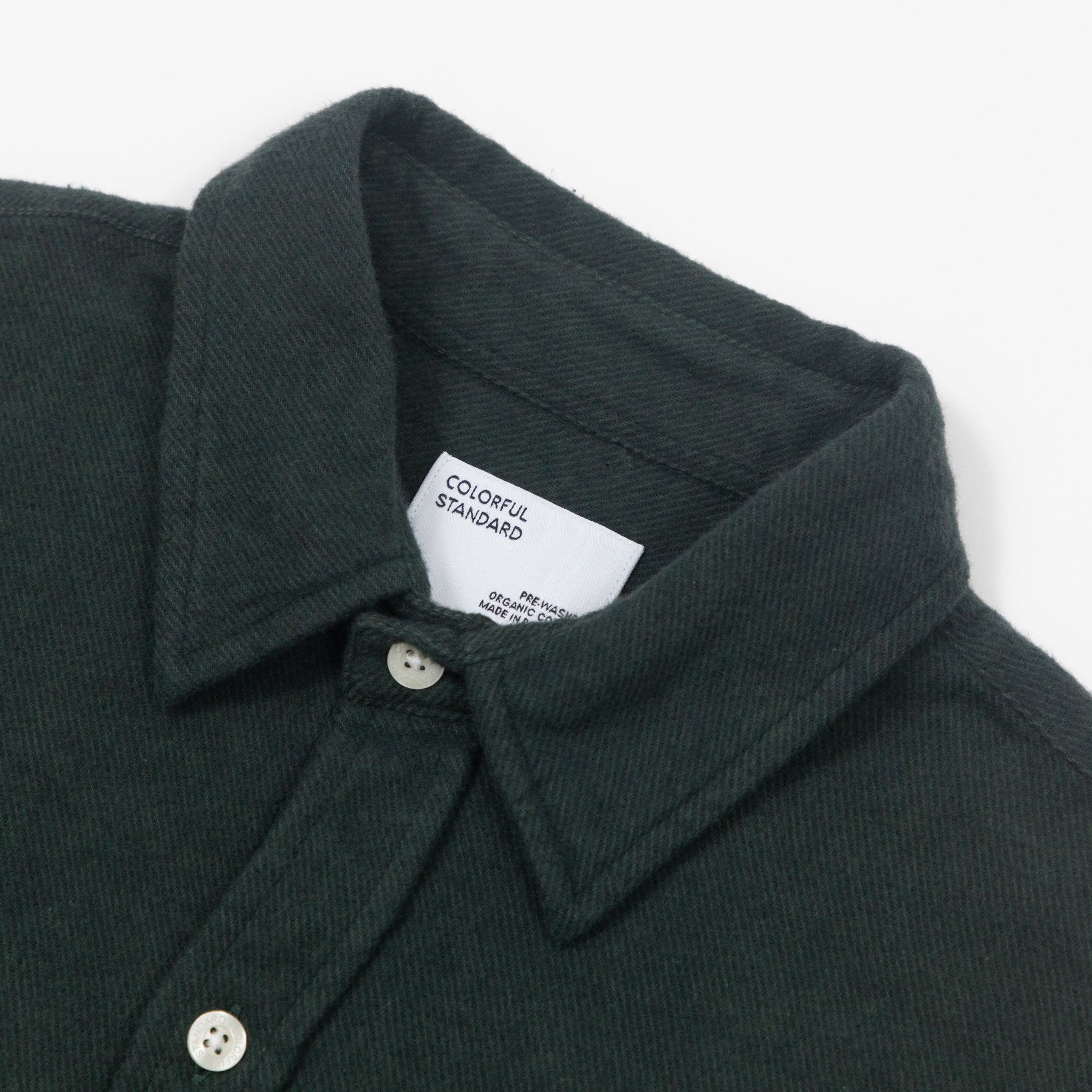 COLORFUL STANDARD Flannel Shirt in GREEN