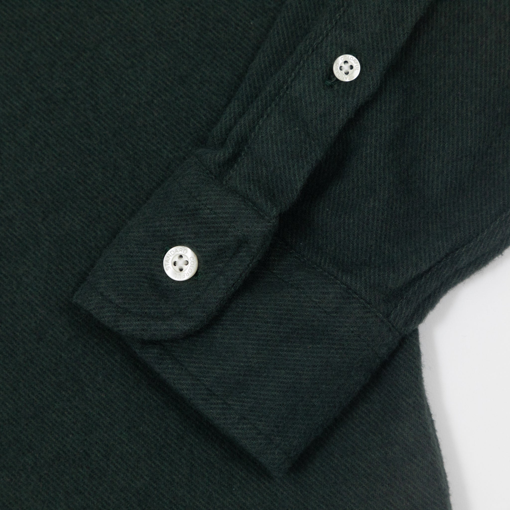 COLORFUL STANDARD Flannel Shirt in GREEN