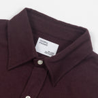 COLORFUL STANDARD Flannel Shirt in OXBLOOD RED