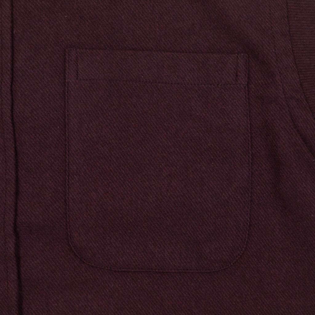 COLORFUL STANDARD Flannel Shirt in OXBLOOD RED