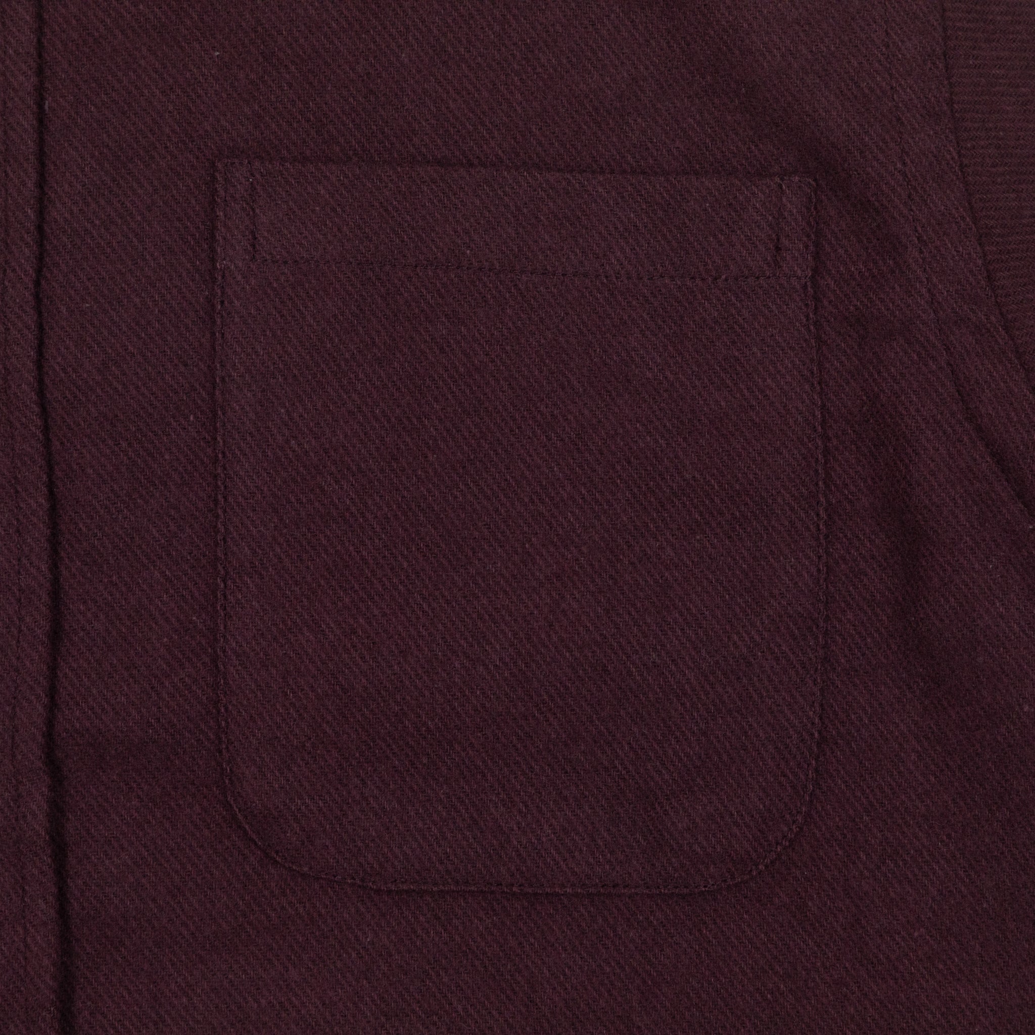 COLORFUL STANDARD Flannel Shirt in OXBLOOD RED