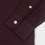 COLORFUL STANDARD Flannel Shirt in OXBLOOD RED