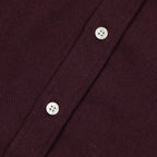 COLORFUL STANDARD Flannel Shirt in OXBLOOD RED