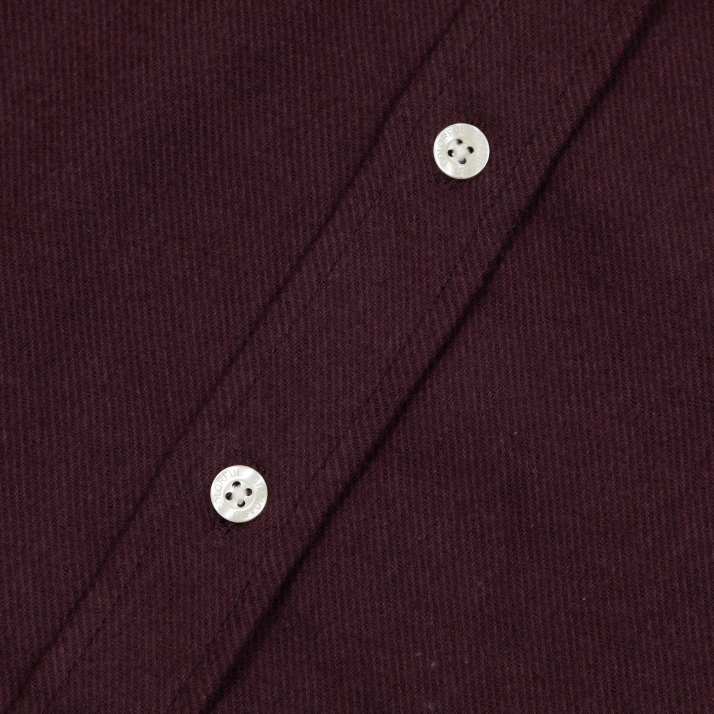 COLORFUL STANDARD Flannel Shirt in OXBLOOD RED
