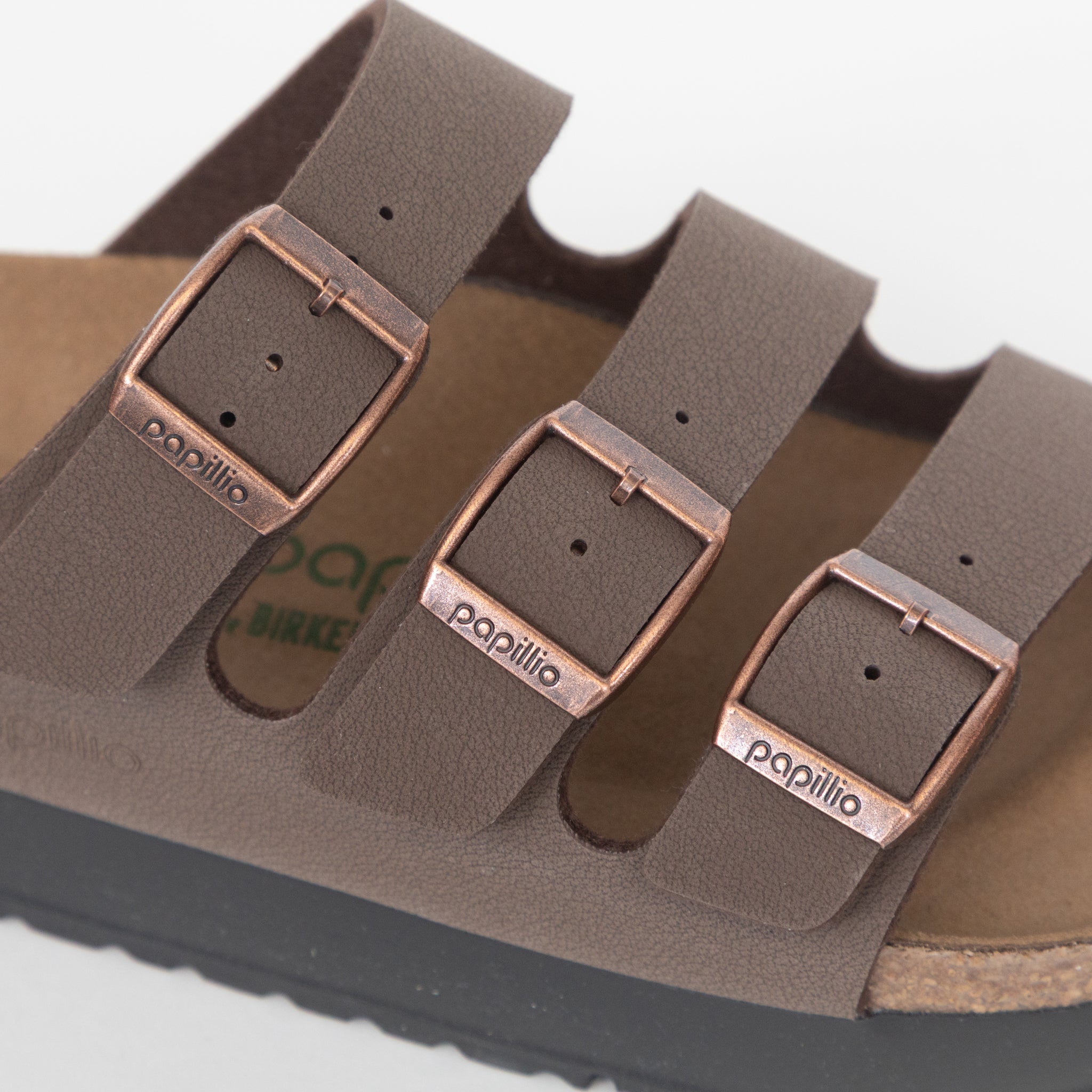 Womens BIRKENSTOCK Florida Flex Platform Birko-Flor Sandals in MOCCA