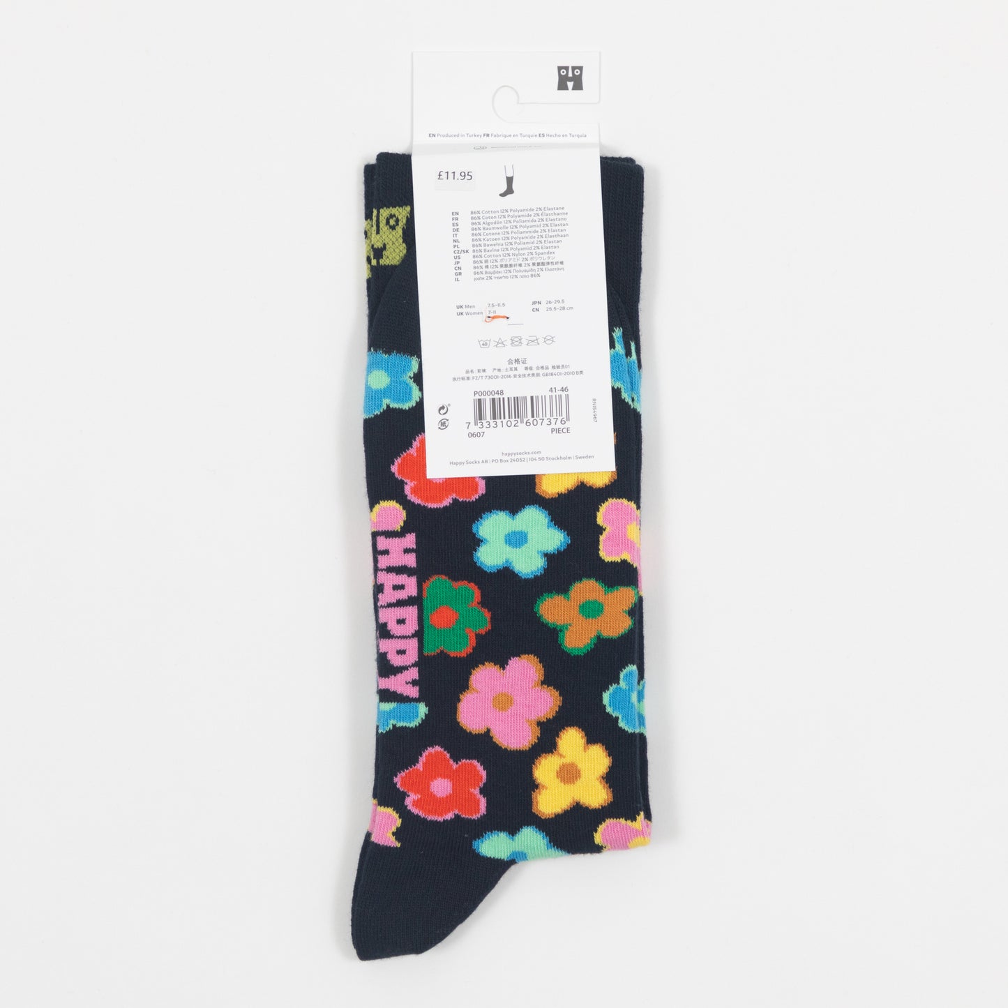 HAPPY SOCKS Flower Socks in NAVY & MULTI