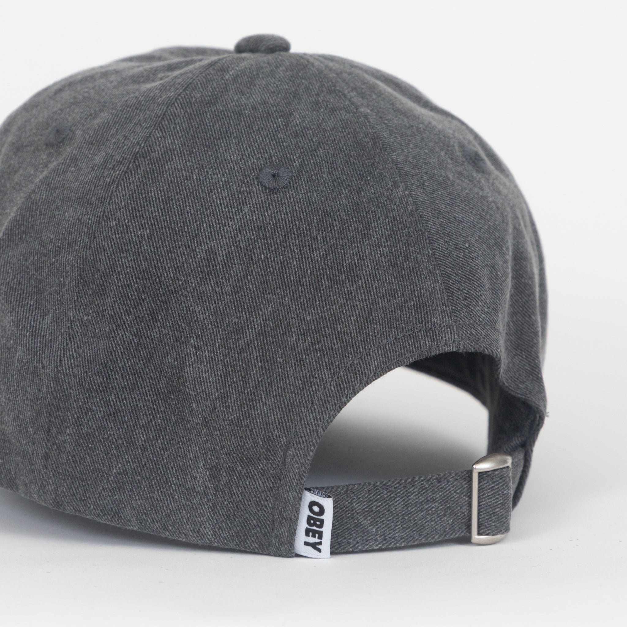 OBEY Flower Strapback Cap in WASHED BLACK