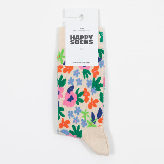 HAPPY SOCKS Flower Socks in PINK & CREAM