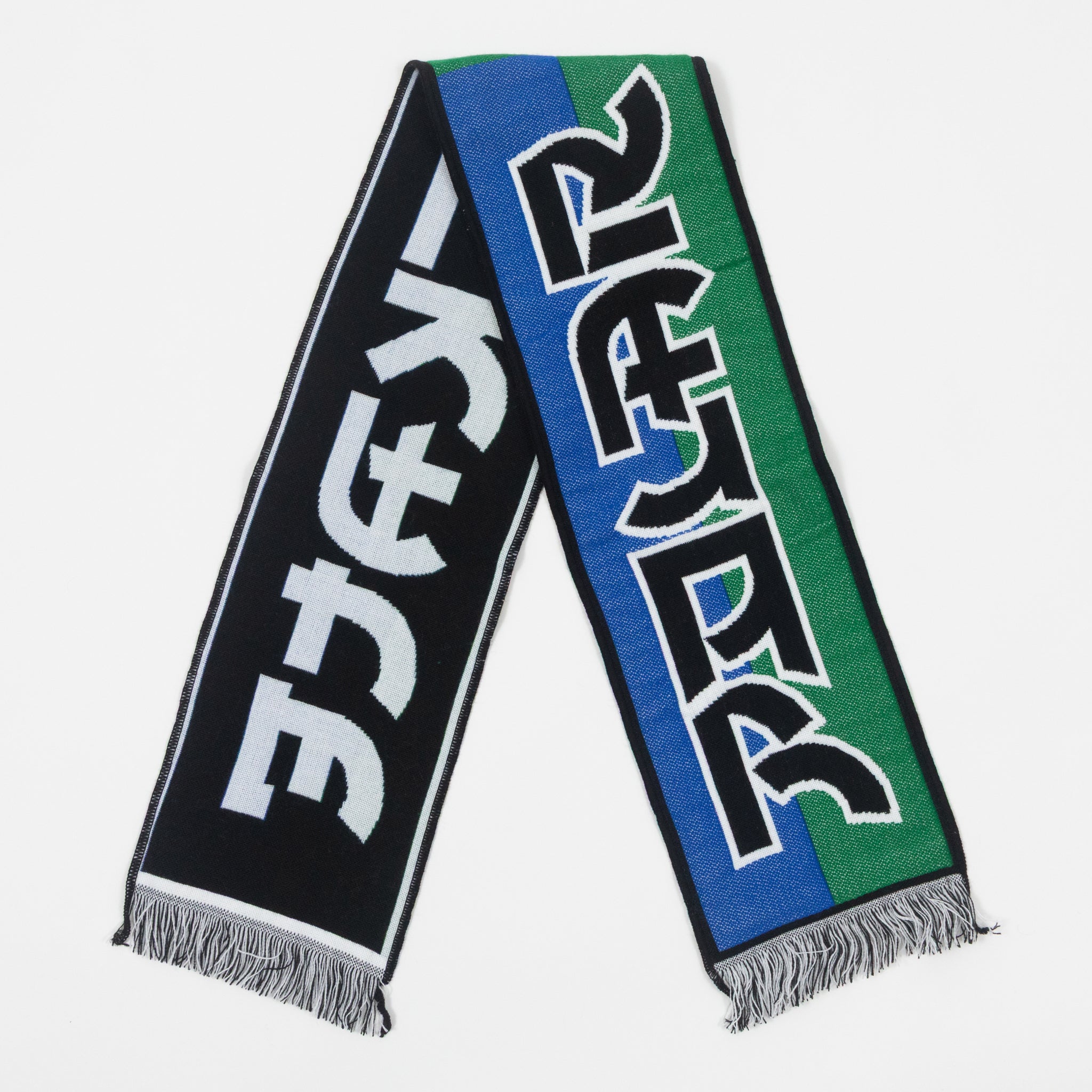 POLAR SKATE CO. Football Scarf in GREEN & BLUE