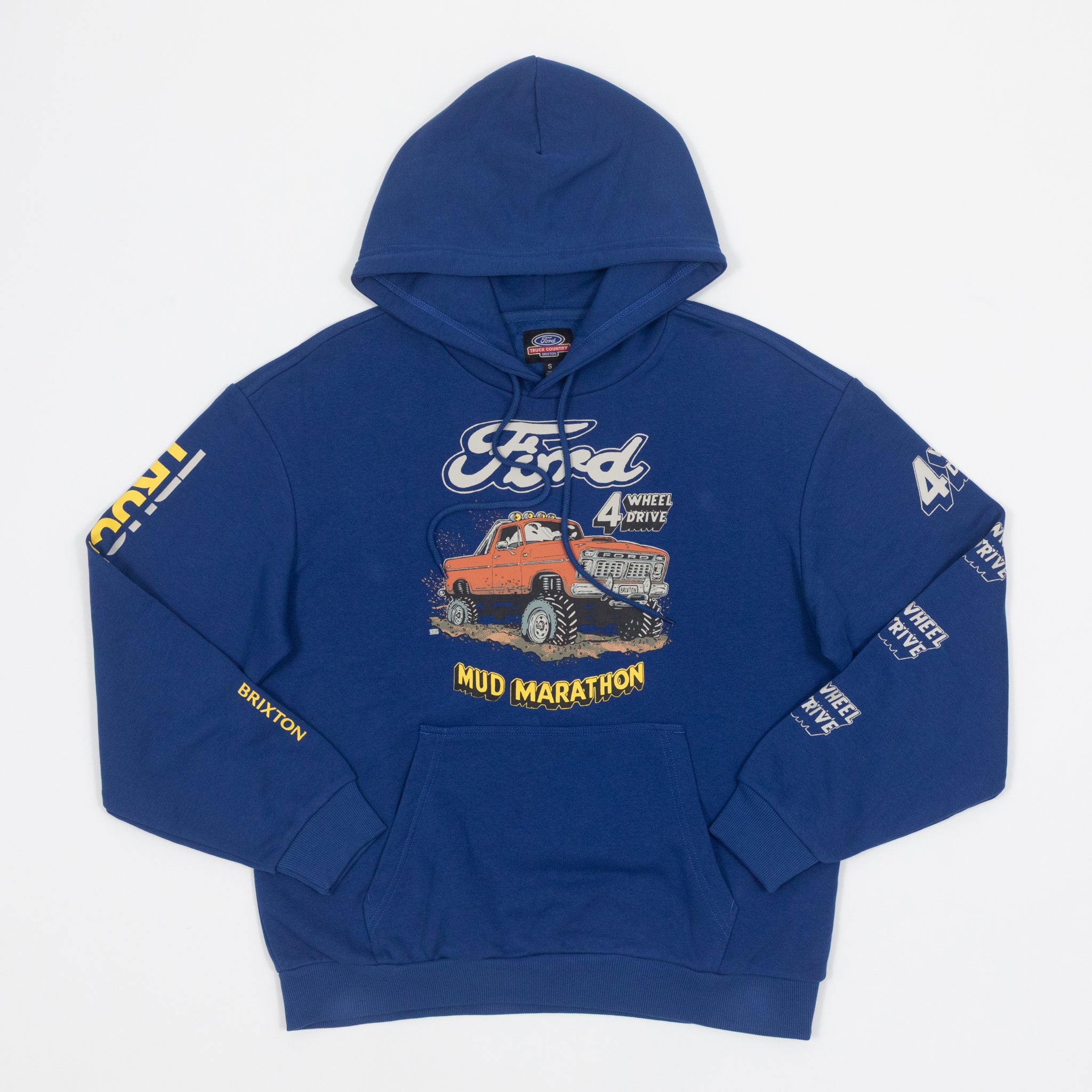 BRIXTON X FORD Mud Marathon Hoodie in BLUE