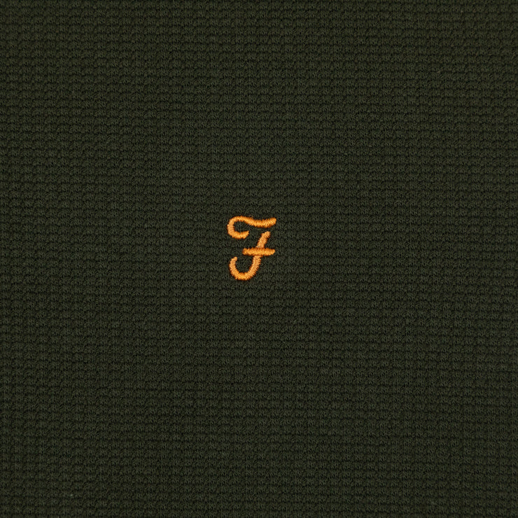 FARAH Forster Short Sleeve Polo Shirt in GREEN