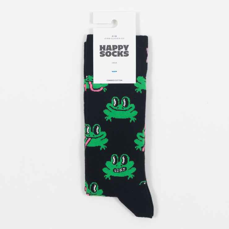 HAPPY SOCKS Frog Socks in BLACK & GREEN