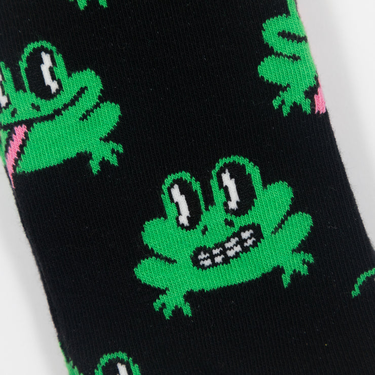 HAPPY SOCKS Frog Socks in BLACK & GREEN