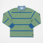 GRAMICCI Langdon Rugby Shirt in OLIVE/ BLUE