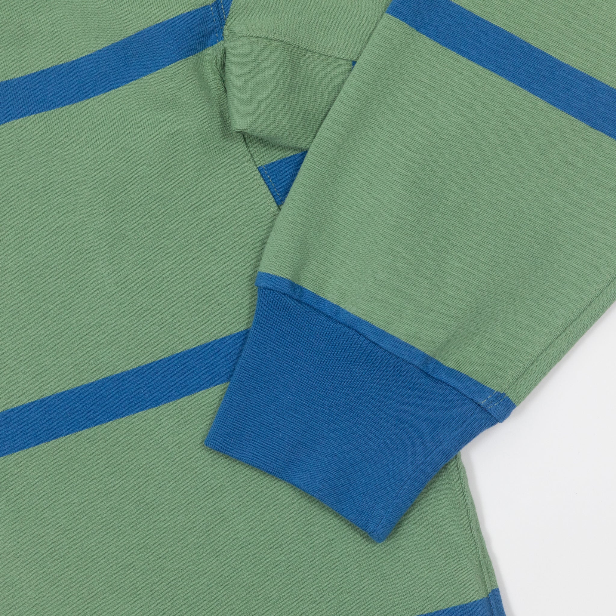 GRAMICCI Langdon Rugby Shirt in OLIVE/ BLUE