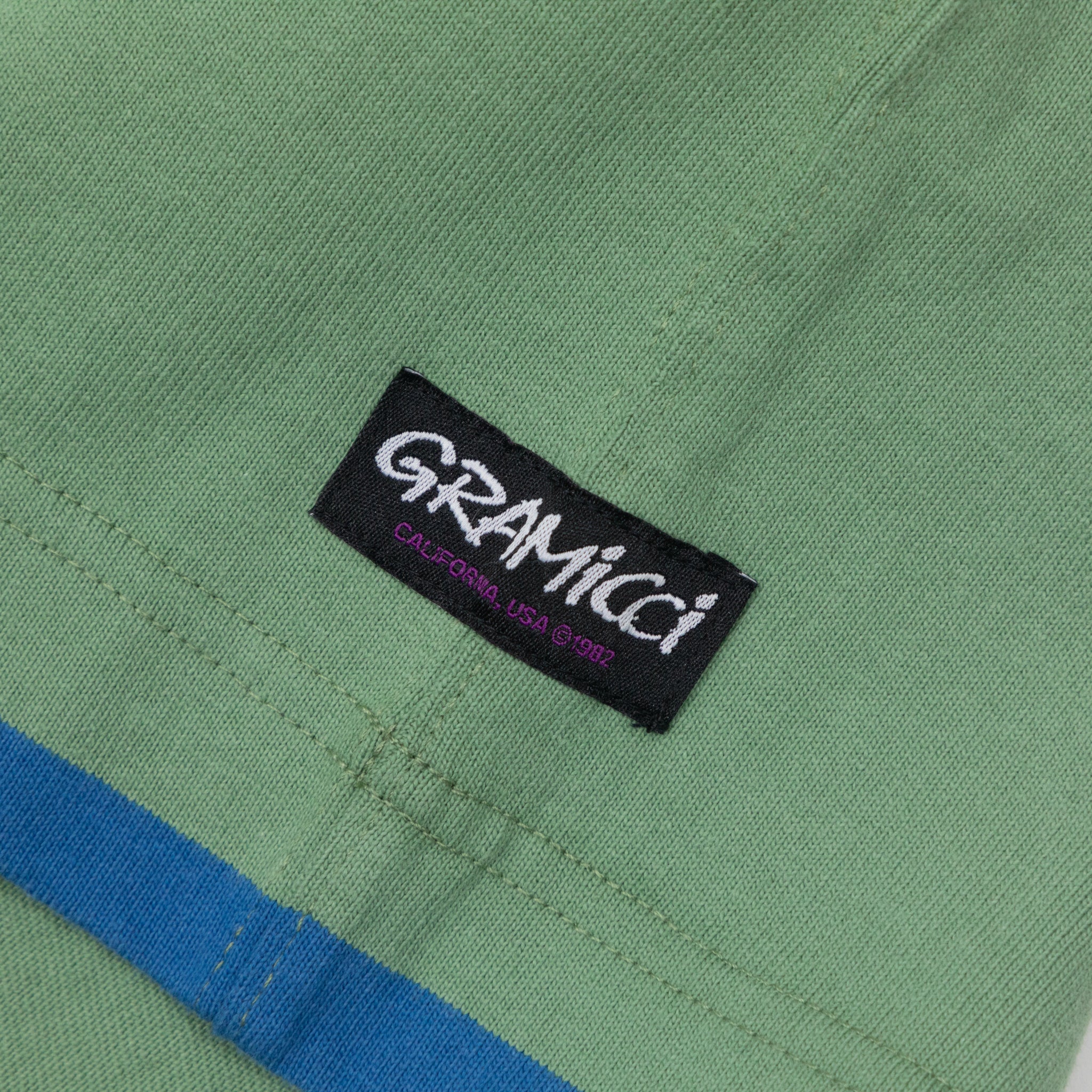 GRAMICCI Langdon Rugby Shirt in OLIVE/ BLUE