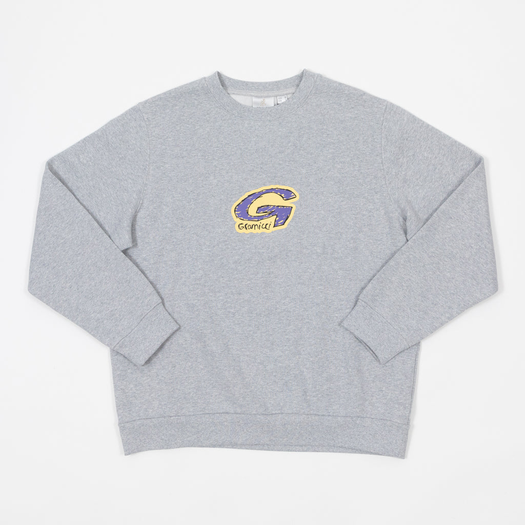 GRAMICCI G-Scribble Sweatshirt in HEATHER GREY