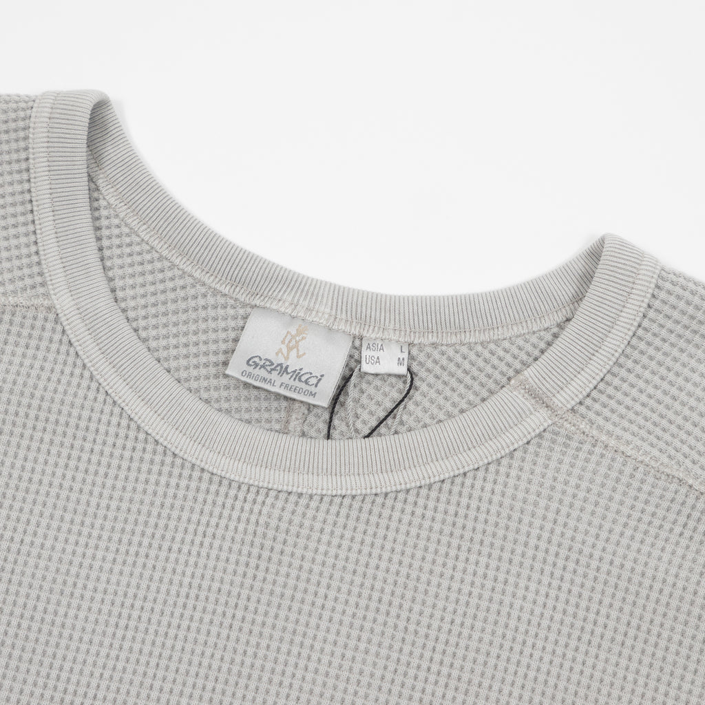 GRAMICCI Waffle Crew Sweatshirt in PEWTER