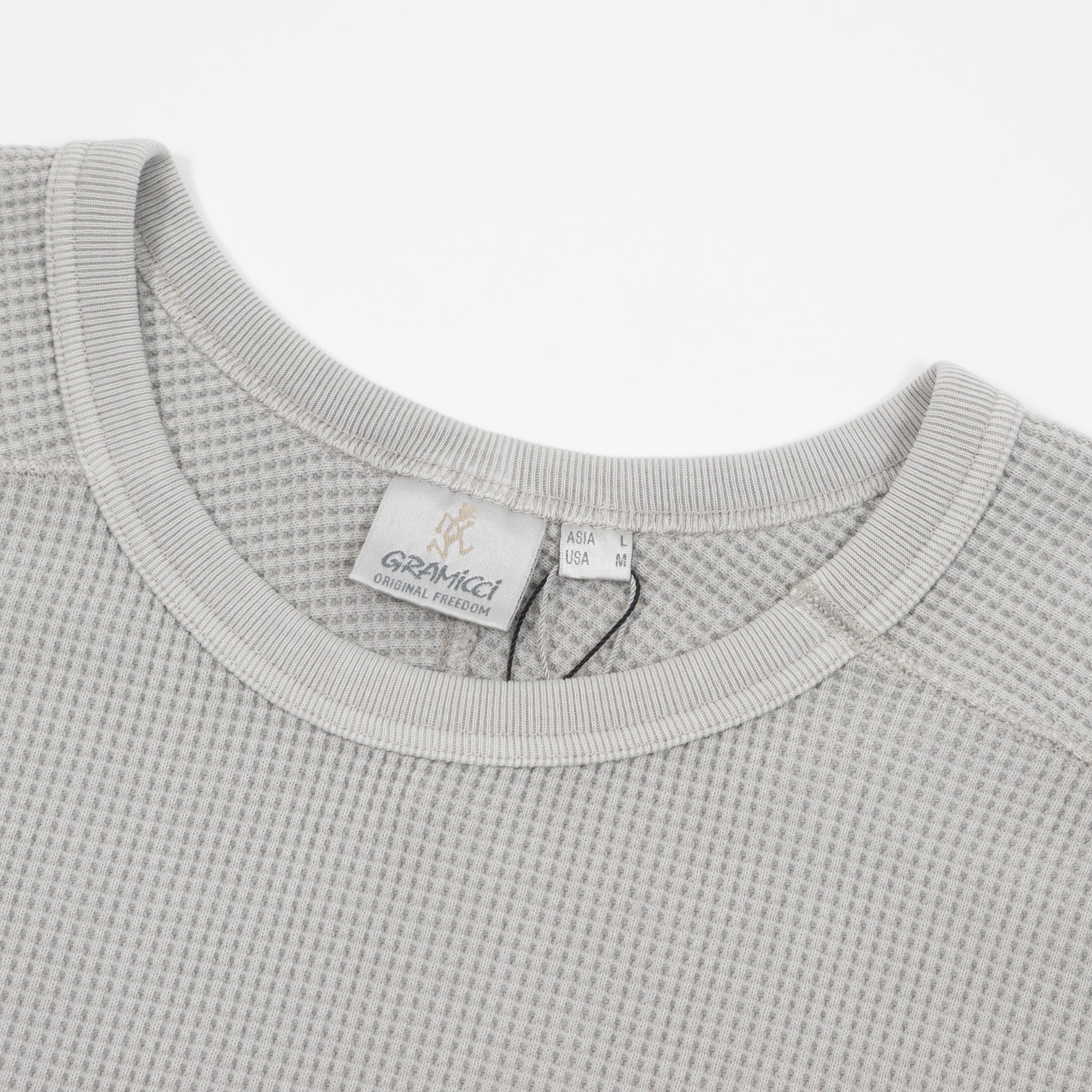 GRAMICCI Waffle Crew Sweatshirt in PEWTER