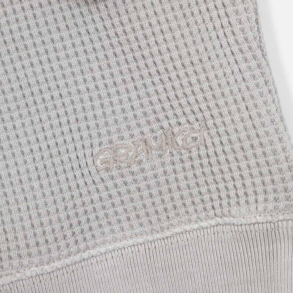 GRAMICCI Waffle Crew Sweatshirt in PEWTER
