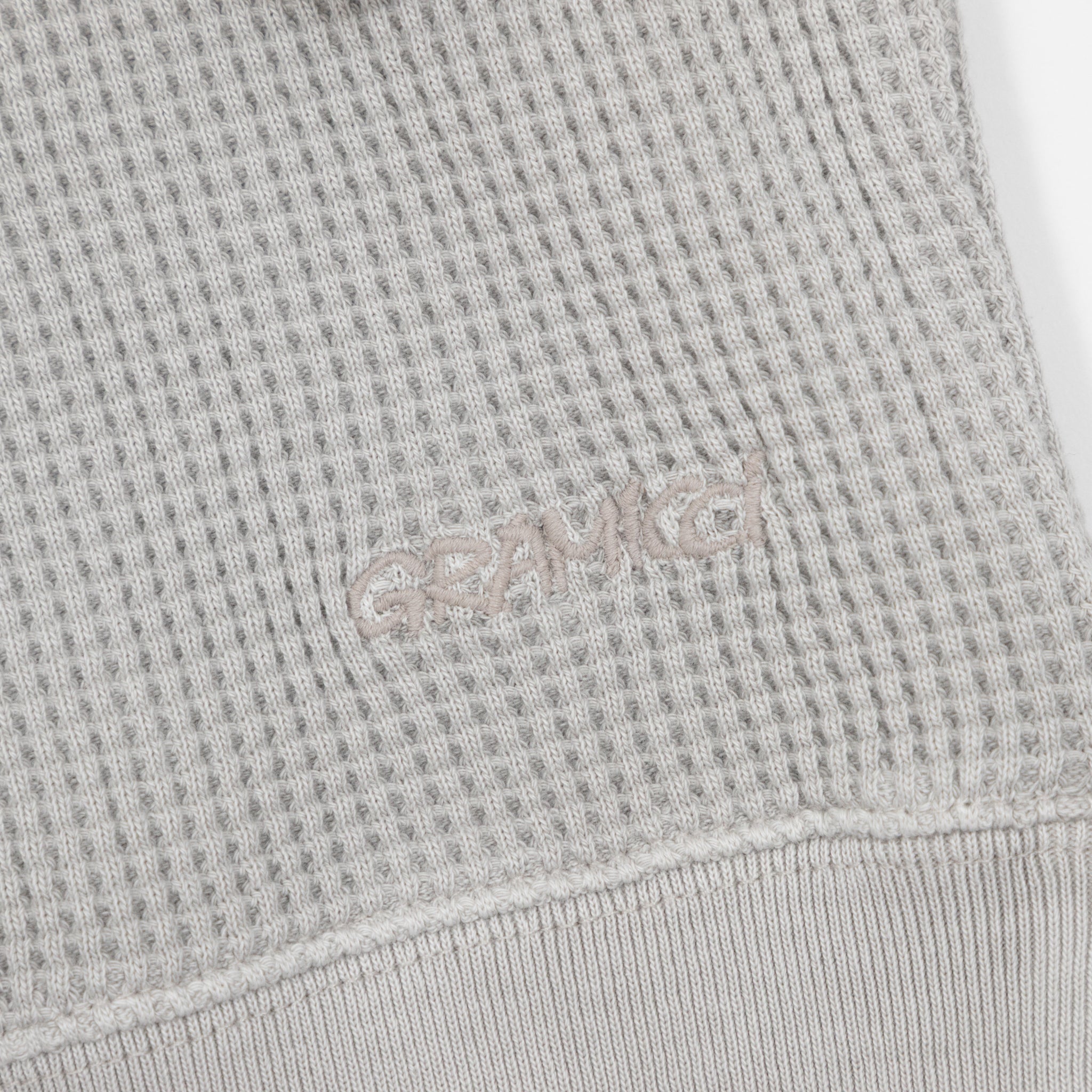 GRAMICCI Waffle Crew Sweatshirt in PEWTER