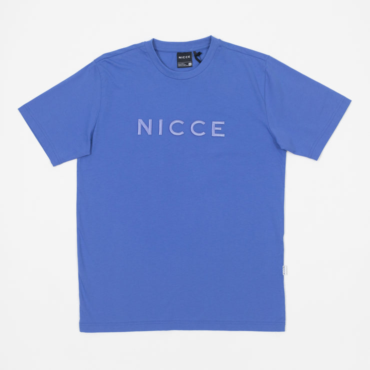 NICCE Garment Dye Mercury T-Shirt in IRIS BLUE