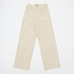Womens JJXX Zoe Gelly Corduroy Wide Trousers in CREAM