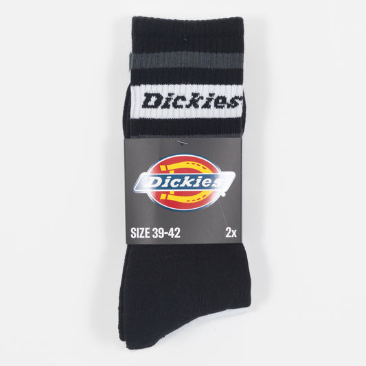 DICKIES Genola 2 Pack Socks in BLACK & WHITE