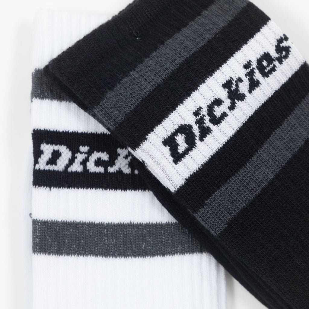 DICKIES Genola 2 Pack Socks in BLACK & WHITE