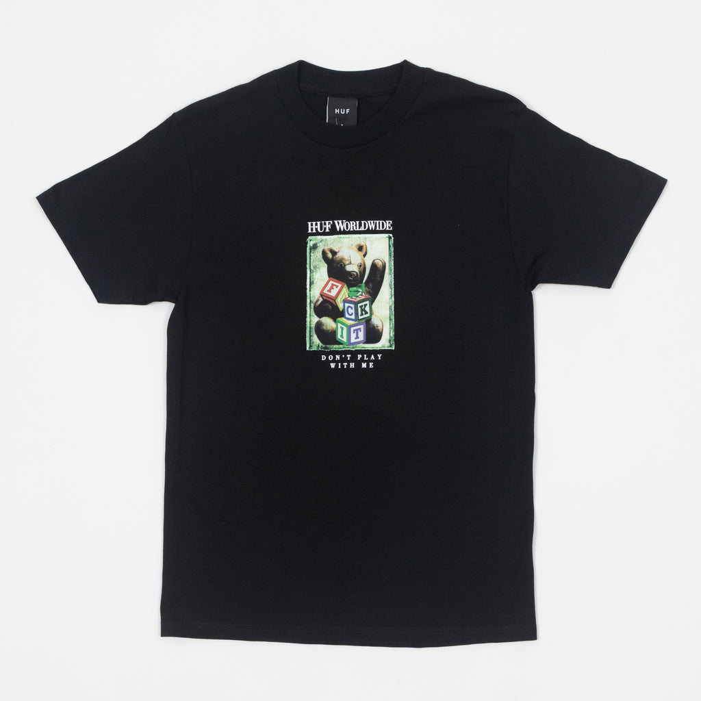 HUF Gift Bear T-Shirt in BLACK