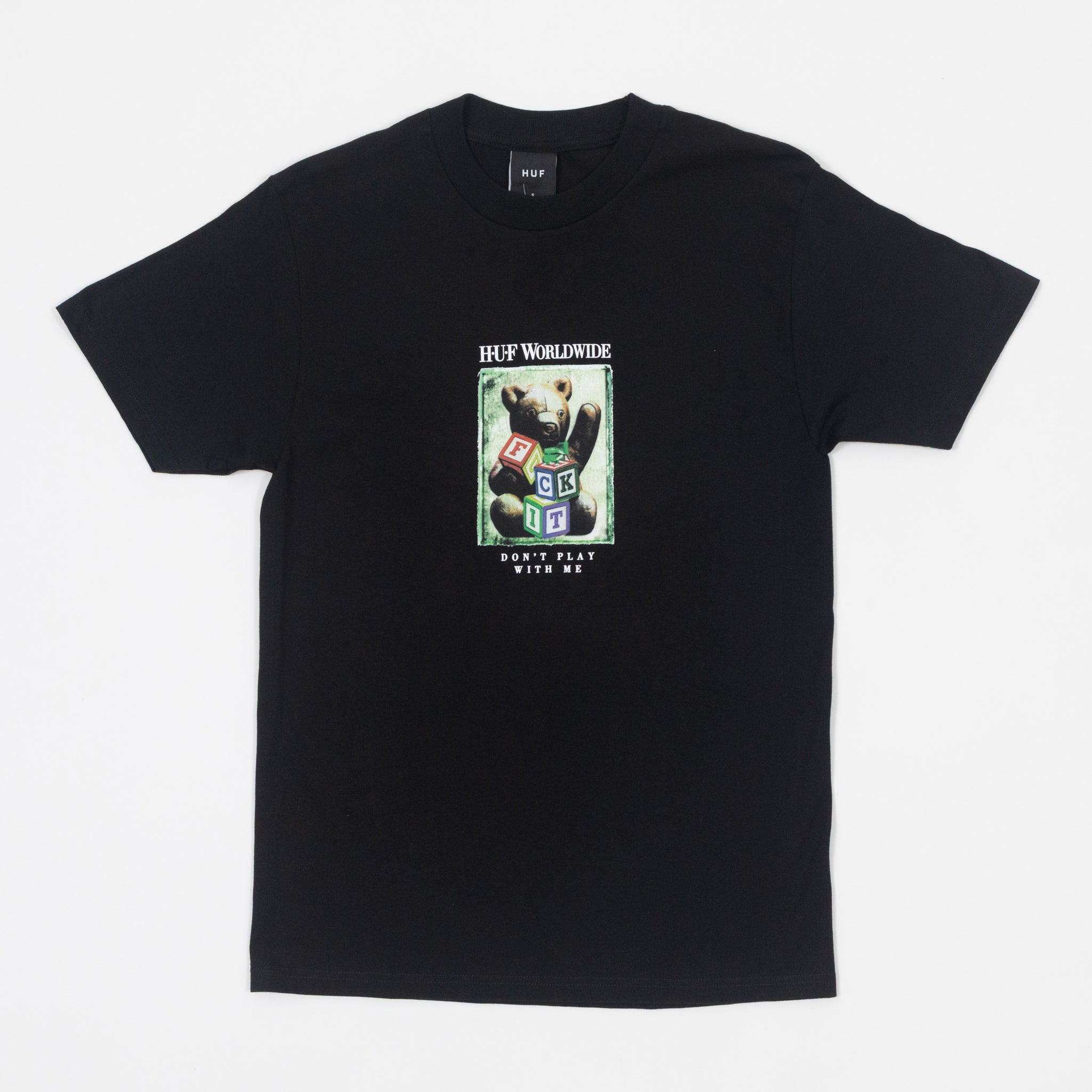 HUF Gift Bear T-Shirt in BLACK