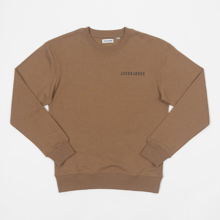 JACK & JONES Graphic Sweatshirt in TAN