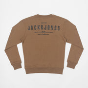 JACK & JONES Graphic Sweatshirt in TAN