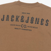 JACK & JONES Graphic Sweatshirt in TAN