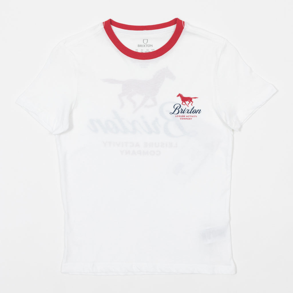 Womens BRIXTON Graphic T-Shirt in WHITE