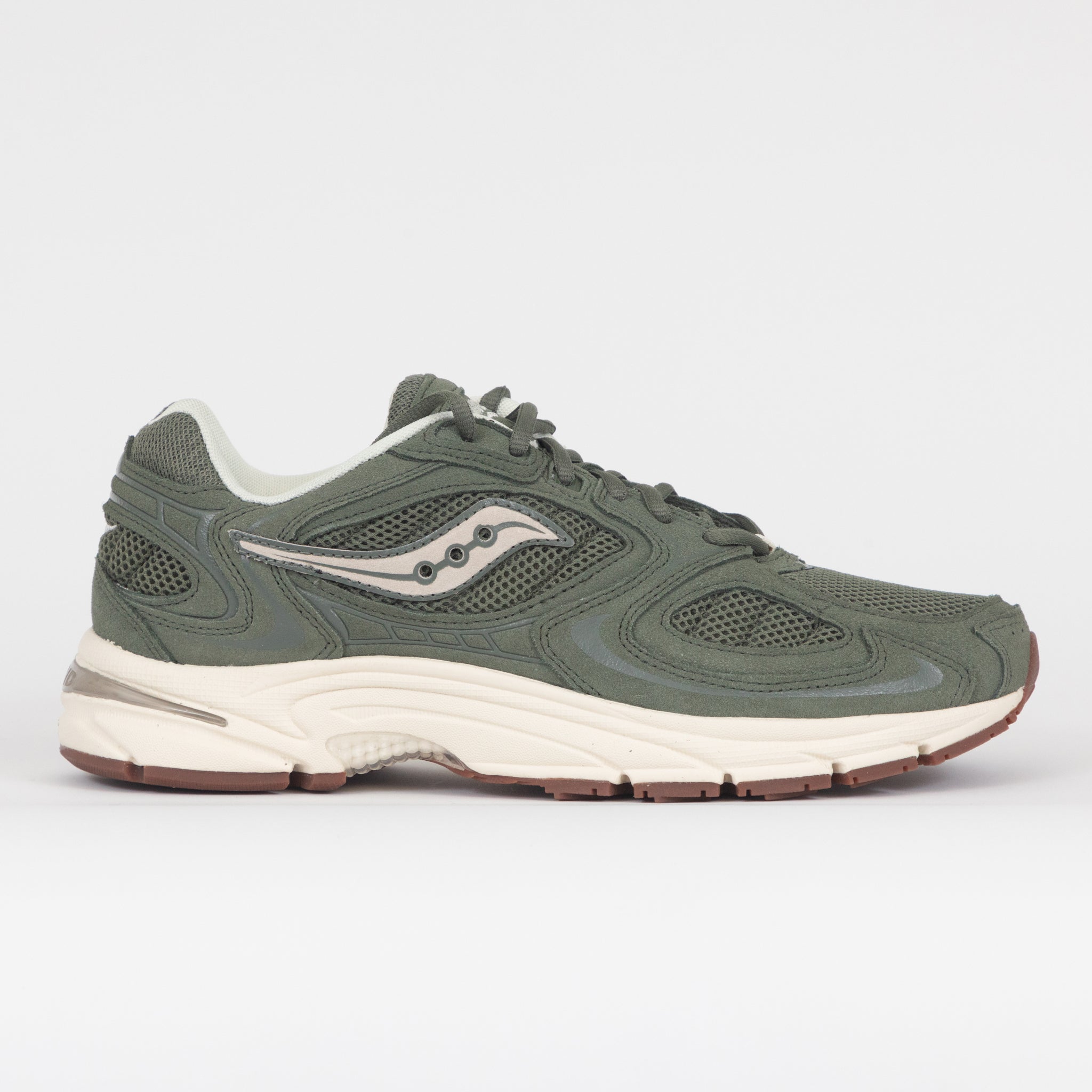 SAUCONY Grid Jazz 9 Trainers in GREEN & OFF WHITE