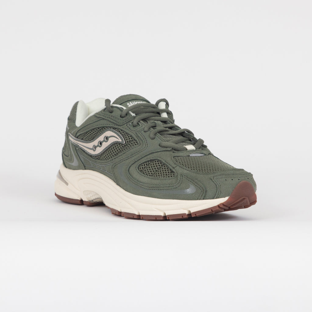 SAUCONY Grid Jazz 9 Trainers in GREEN & OFF WHITE