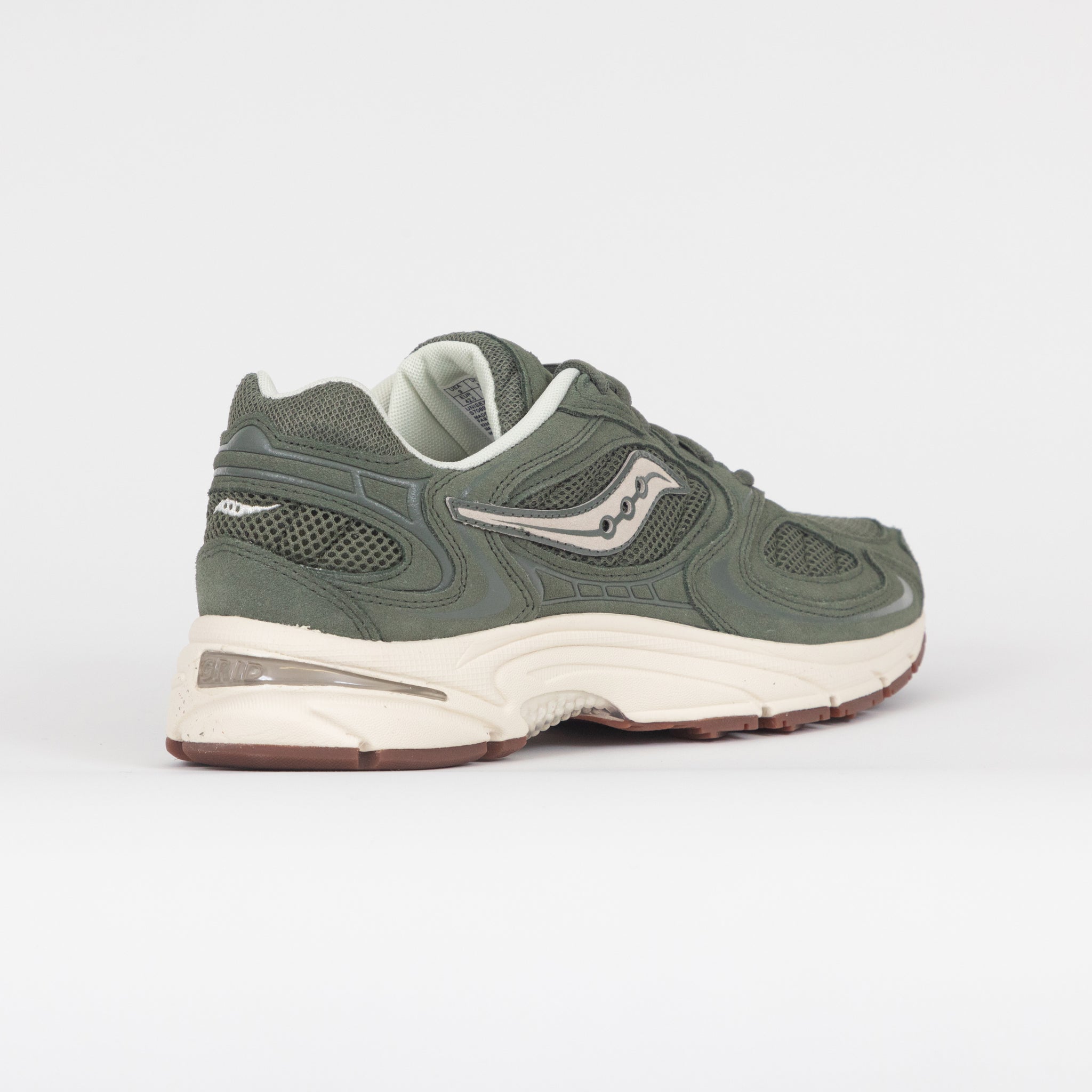 SAUCONY Grid Jazz 9 Trainers in GREEN & OFF WHITE