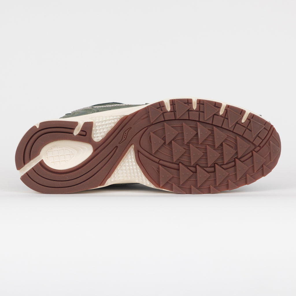 SAUCONY Grid Jazz 9 Trainers in GREEN & OFF WHITE