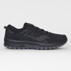 saucony grid peak trainers black side view