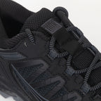 saucony grid peak black trainers tongue lace branding